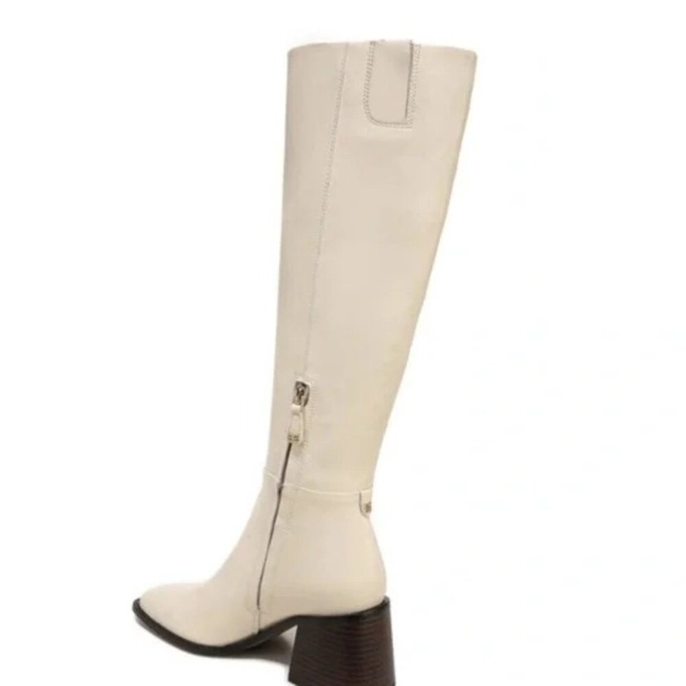 🆕SAM EDELMAN Wade Knee High Boot Ivory Off-White 8.5 - Picture 2 of 16